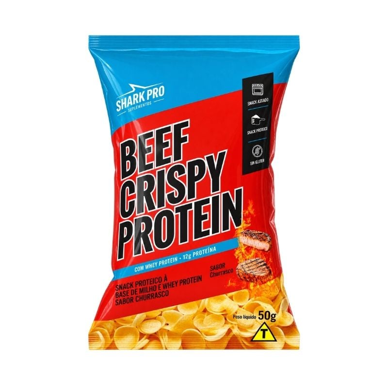 Salgadinho Shark Pro Beff Crispy Prot 50g