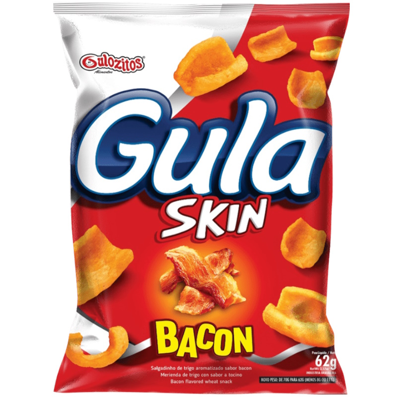 Salgadinho Gulozitos Gula Skin Bacon 62g