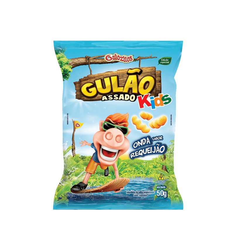 Salgadinho Gulozitos Gulão Kids sabor Requeijão 50g