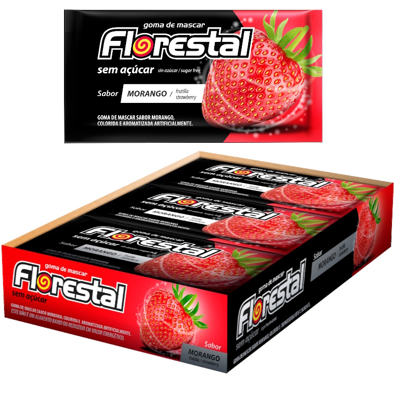 GOMA MASCAR FLORESTAL MORANGO S/ ACUCAR