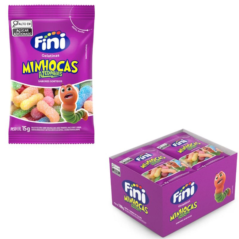 GOMA FINI GELATINAS MINHOCAS AZEDINHAS