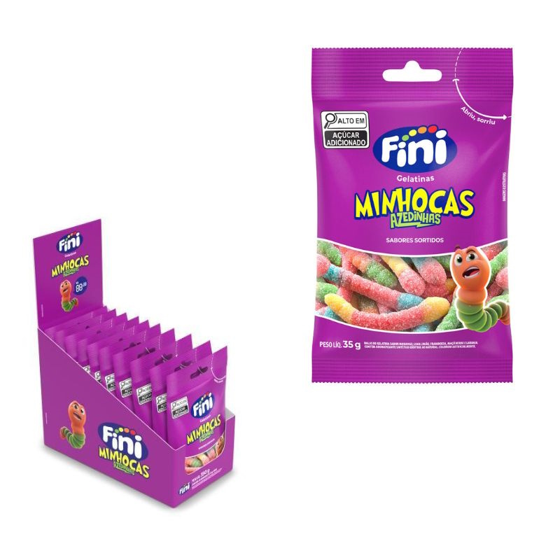 GOMA FINI GELATINAS MINHOCAS AZEDINHAS