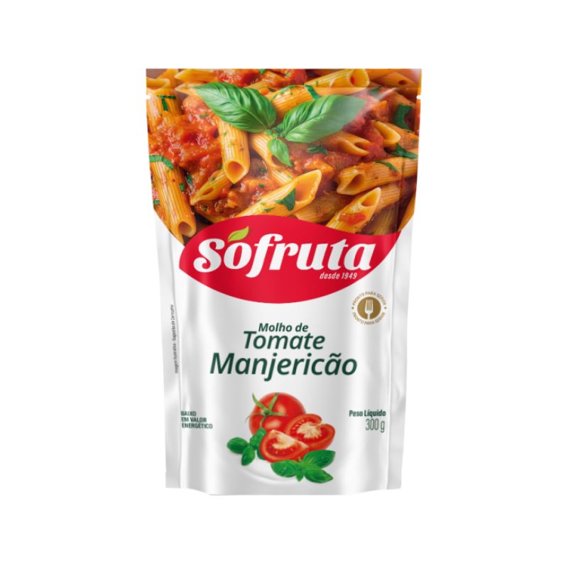 Molho de Tomate com Manjericão Só Fruta Sachê 300g