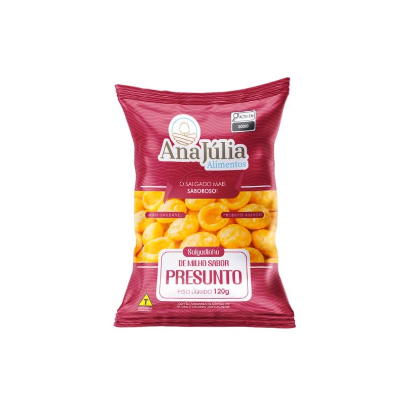 Salgadinho Ana Júlia sabor Presunto 120g