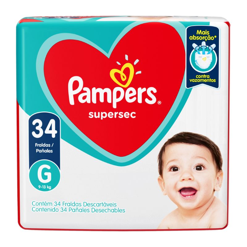 FRALDA DEC PAMPERS SUPERSEC G