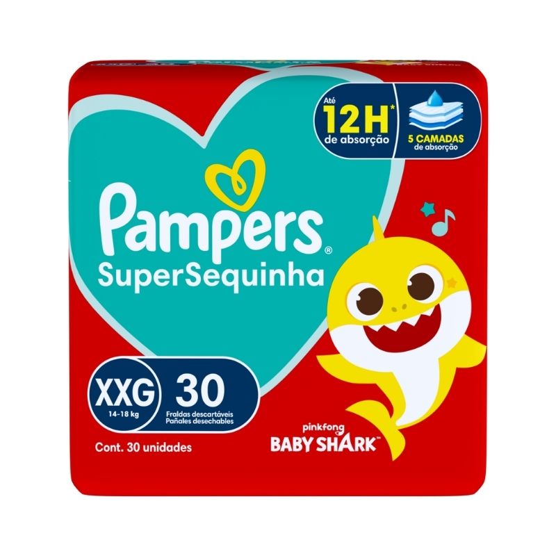 FRALDA DEC PAMPERS SUPERSEQUINHA XXG