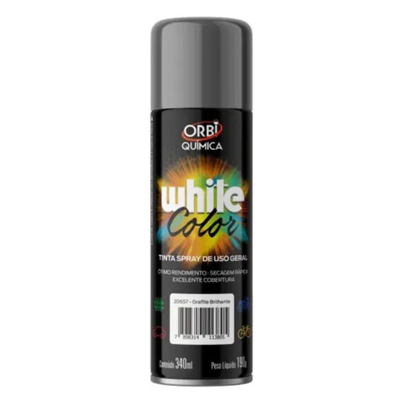 TINTA SPRAY ORBI WHITE COLOR GRAF BRILHO
