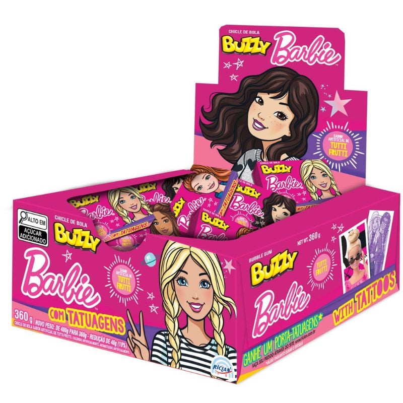 CHICLE BUZZY BARBIE TATTOO TUTTI FRUTTI
