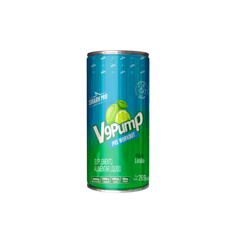 Suplemento Alimentar Liquído Shark V9 Pump LImão Lata 269ml