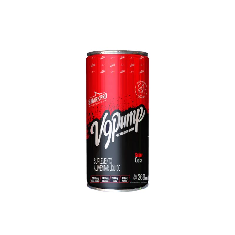 Suplemento Alimentar Liquído Shark Pro V9 Pump Cola Lata 269ml