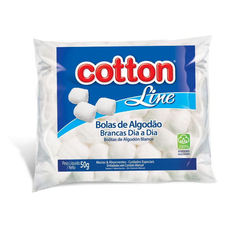 ALGODAO COTTON LINE BOLAS BRANCAS