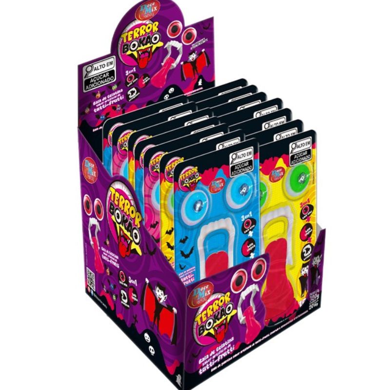 BALA DOCE MIX GELATINA TERROR BOKAO