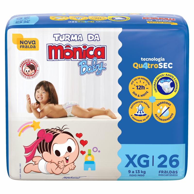 FRALDA DEC TURMA MONICA BABY XG