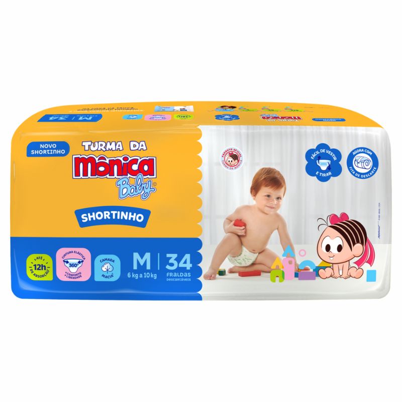 FRALDA DEC TURMA MONICA BABY SHORT M