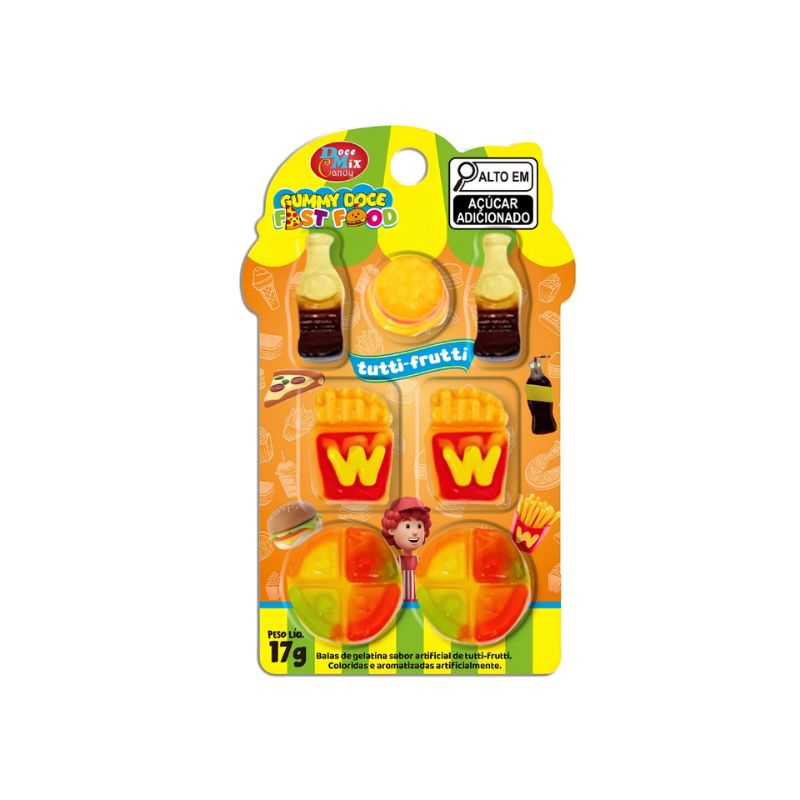 BALA DOCE MIX GUMMY DOCE FAST FOOD
