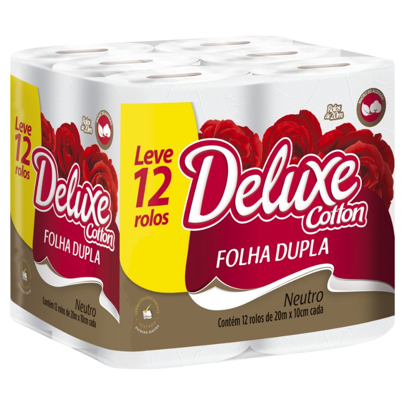 PAPEL HIG DELUXE COTTON FL DUP 20MT LV12