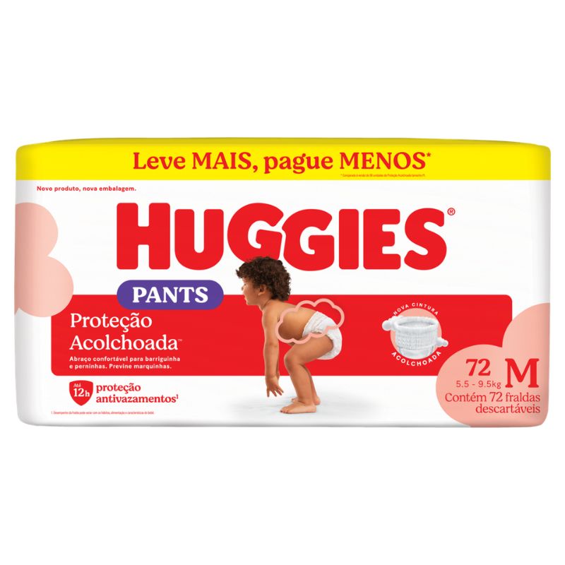 FRALDA DEC HUGGIES PANTS LV + PG - M