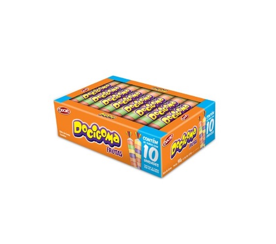 Bala de Goma Docile Docigoma Sabor Frutras Sortidas Tubo 31g