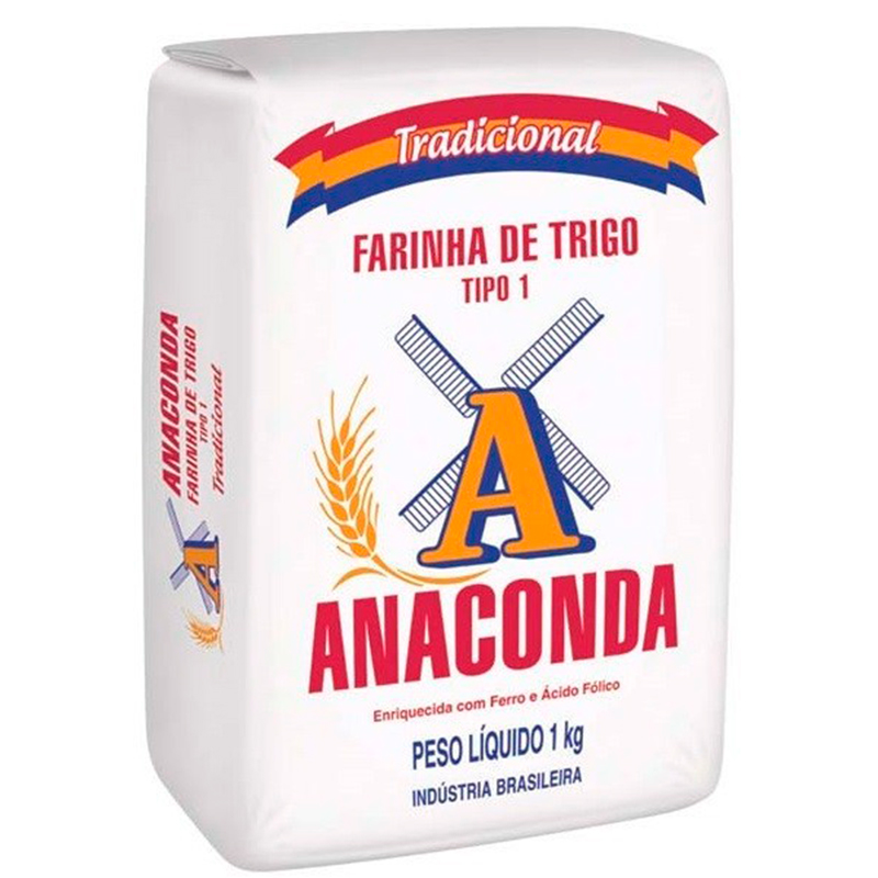 Farinha de Trigo Tipo 1 Anaconda Pacote 1kg