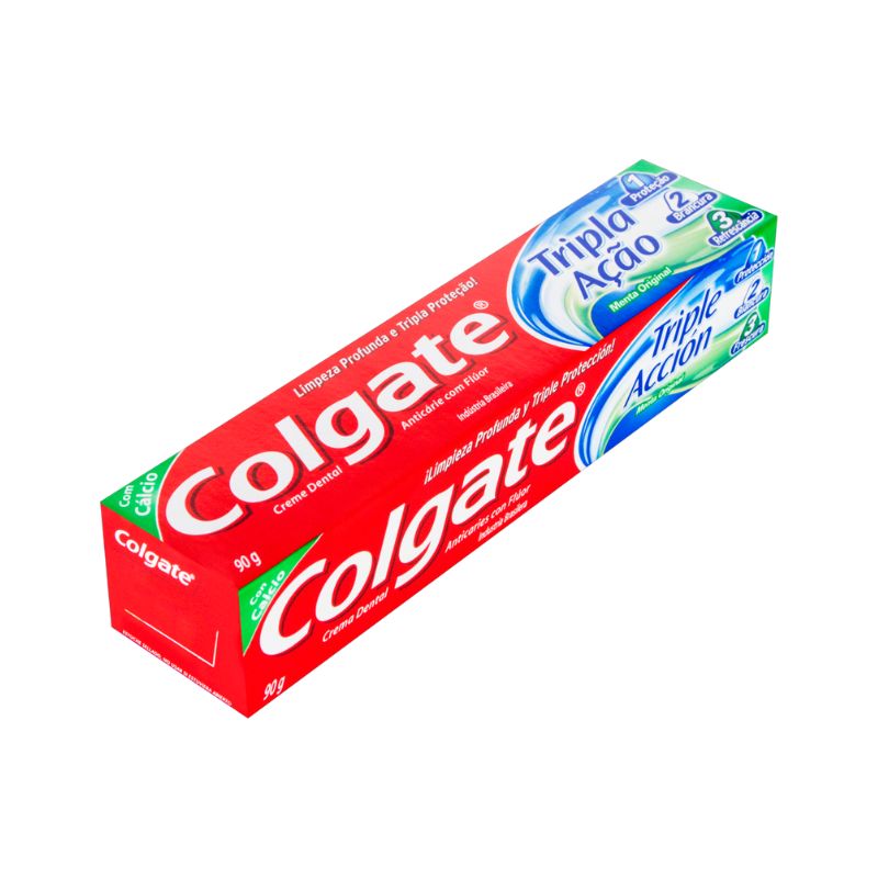 Creme Dental Menta Original Colgate Tripla Ação Caixa 90g