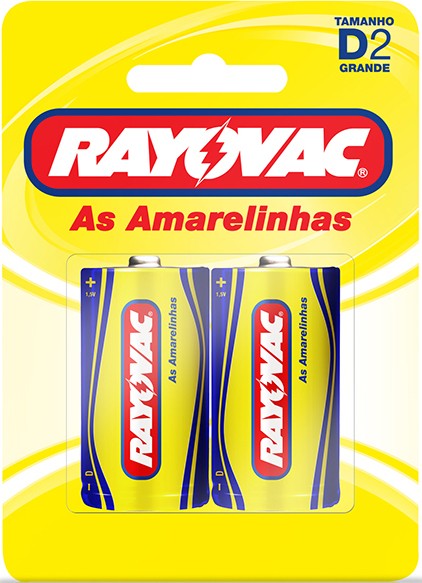 Pilha RAYOVAC D 2 unidades