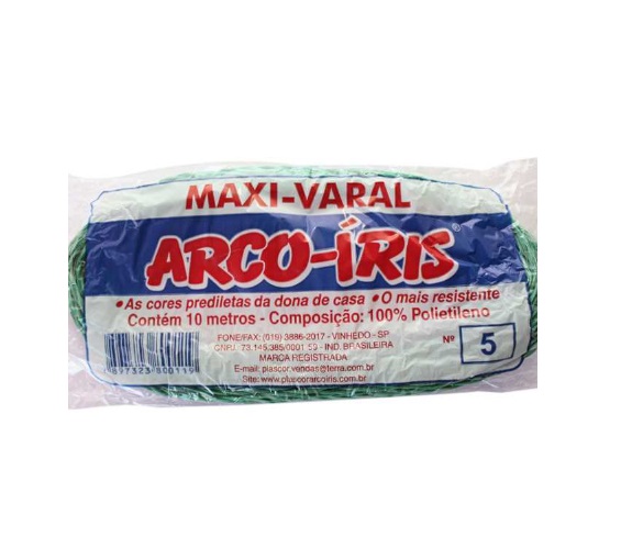 CORDA VARAL ARCO IRIS N5 10MT