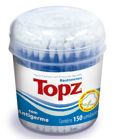 Hastes Flexíveis TOPZ Pote 150 unidades