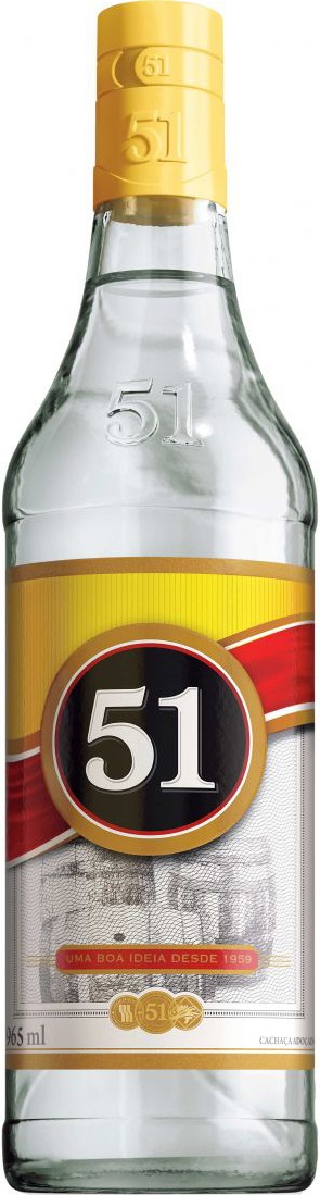 Cachaça Tradicional 51 Garrafa 965ml