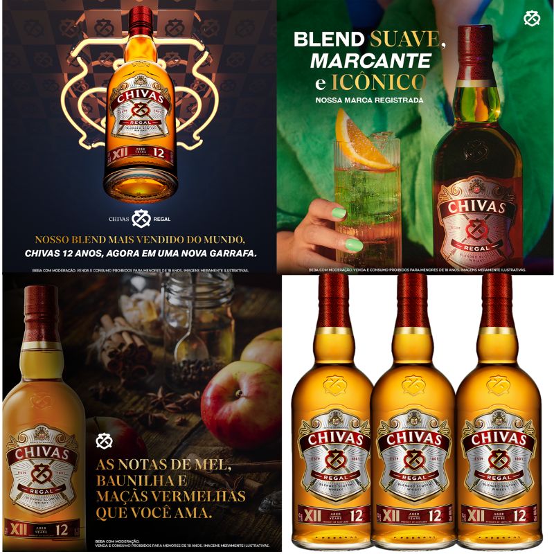 Whisky Escocês Blended Chivas Regal Garrafa 1l