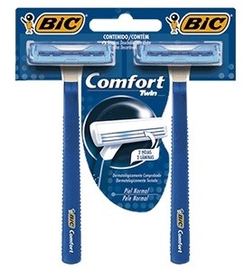 Aparelho de Barbear BIC Comfort Twin Pele Normal 2 unidades