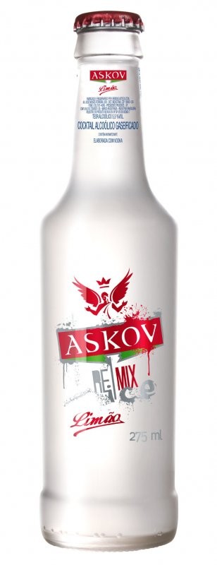 Coquetel Alcoólico Gaseificado Limão Askov Remix Ice Garrafa 275ml