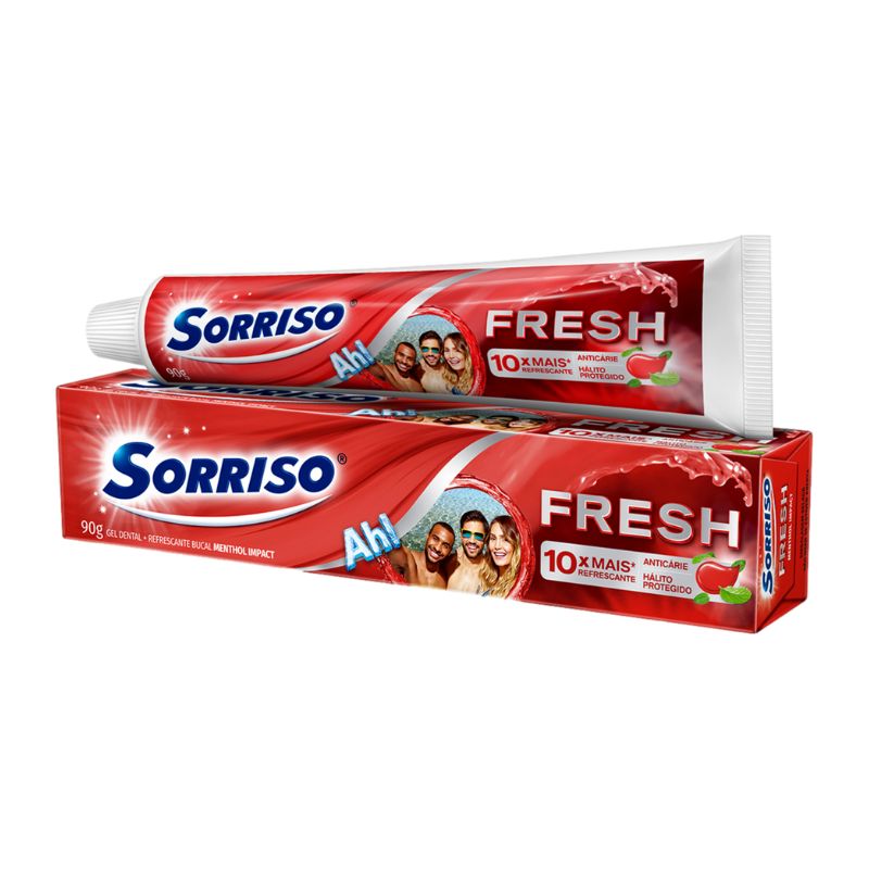 Gel Dental Menthol Impact Sorriso Fresh Caixa 90g