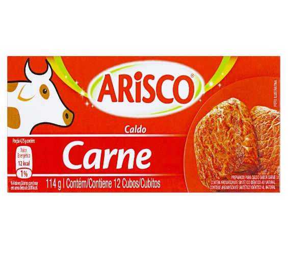 Caldo em Tablete Carne Arisco Caixa 114g 12 Unidades