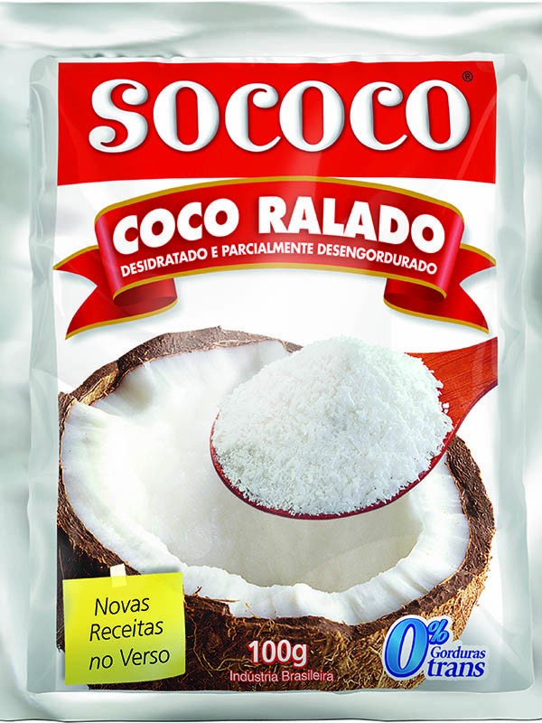 Coco Ralado Desidratado Sococo Pacote 100g