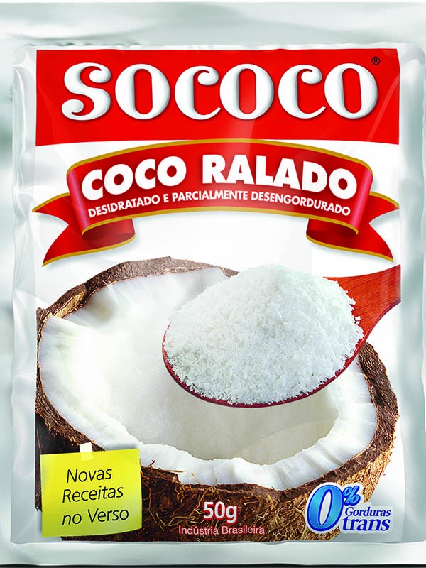 Coco Ralado Desidratado Sococo Pacote 50g