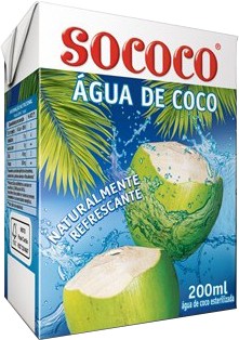 Água de Coco Esterilizada Sococo Caixa 200ml