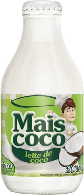 Leite de Coco Mais Coco Vidro 200ml