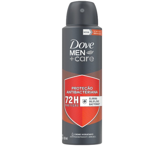 Antitranspirante Aerossol Proteção Antibacteriana Dove Men+Care 150ml