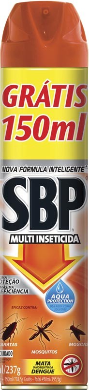 Multi-Inseticida Aerossol SBP Frasco 450ml Grátis 150ml