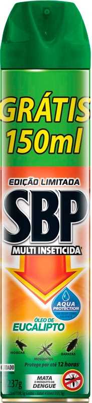 Multi-Inseticida Aerossol Óleo de Eucalipto SBP Frasco 450ml Grátis 150ml