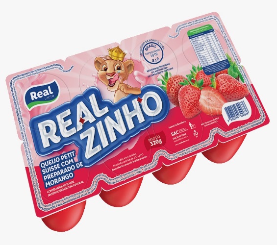 Queijo Petit Suisse Realzinho Sabor Morango 320g