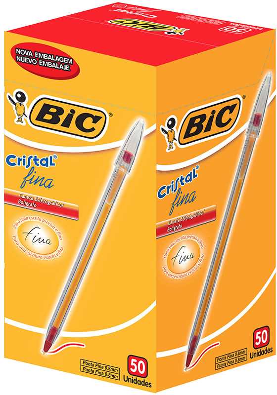 CANETA BIC CRISTAL FINA VERM (ATC)