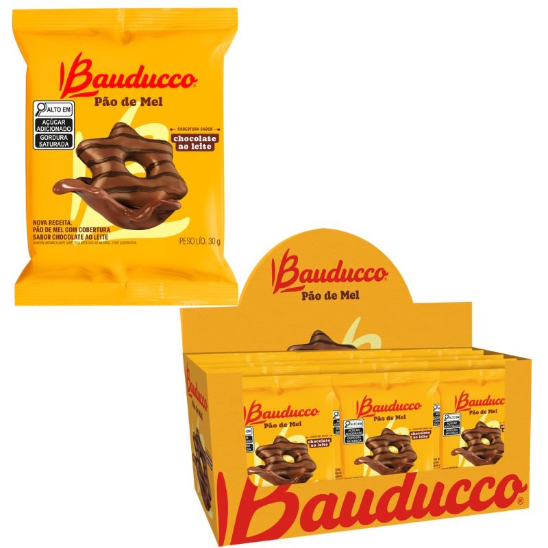 Pão de Mel Bauducco com Cobertura de Chocolate ao Leite 30g