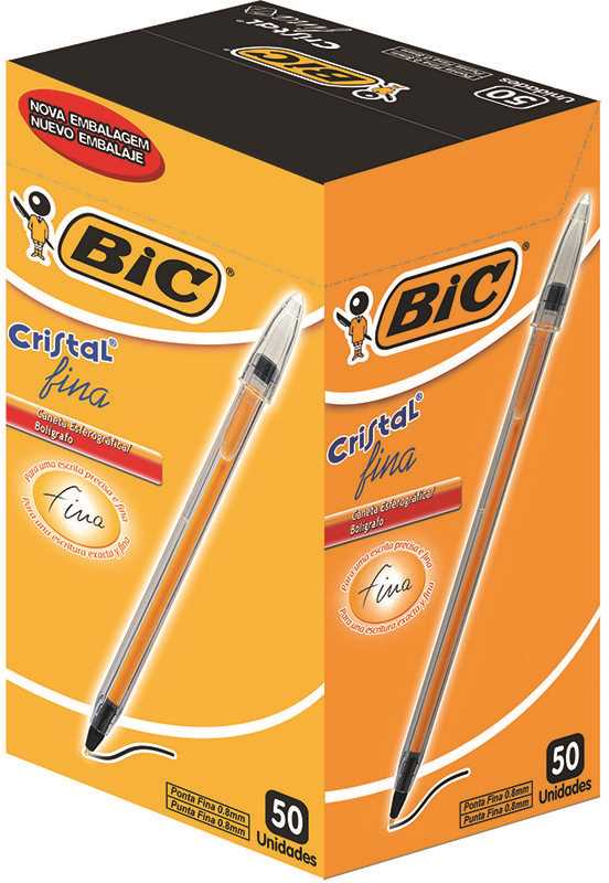 CANETA BIC CRISTAL FINA PRT (ATC)