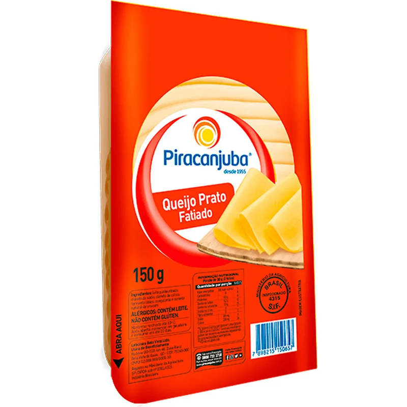 Queijo Prato Piracanjuba Fatiado