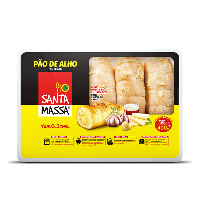 Pão de Alho Santa Massa Tradicional 400g