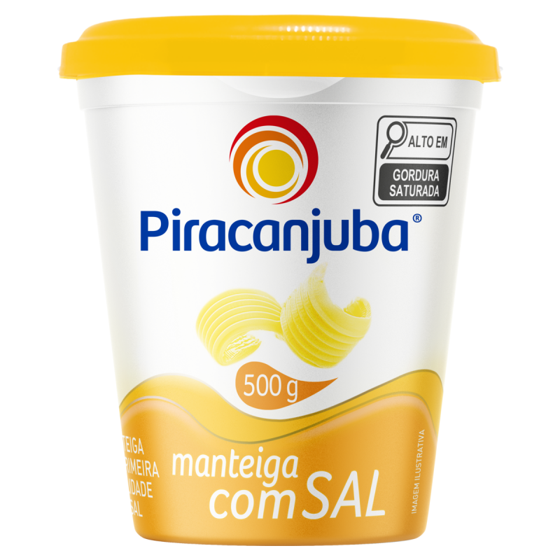 Manteiga Com Sal Piracanjuba Pote 500g