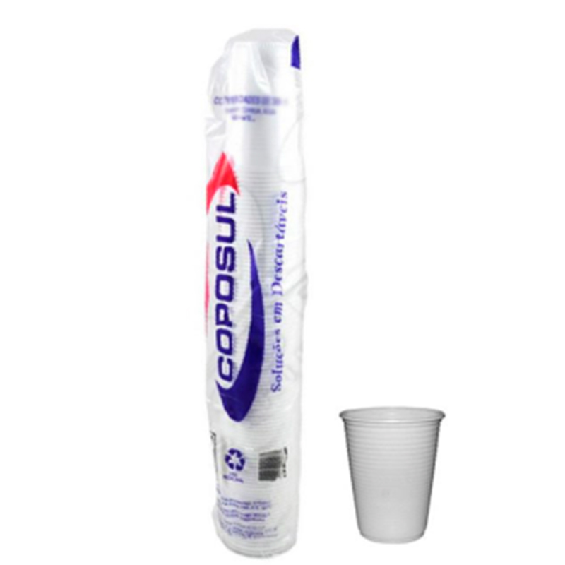 Copo Descartável COPOSUL 180ml Branco 100 unidades