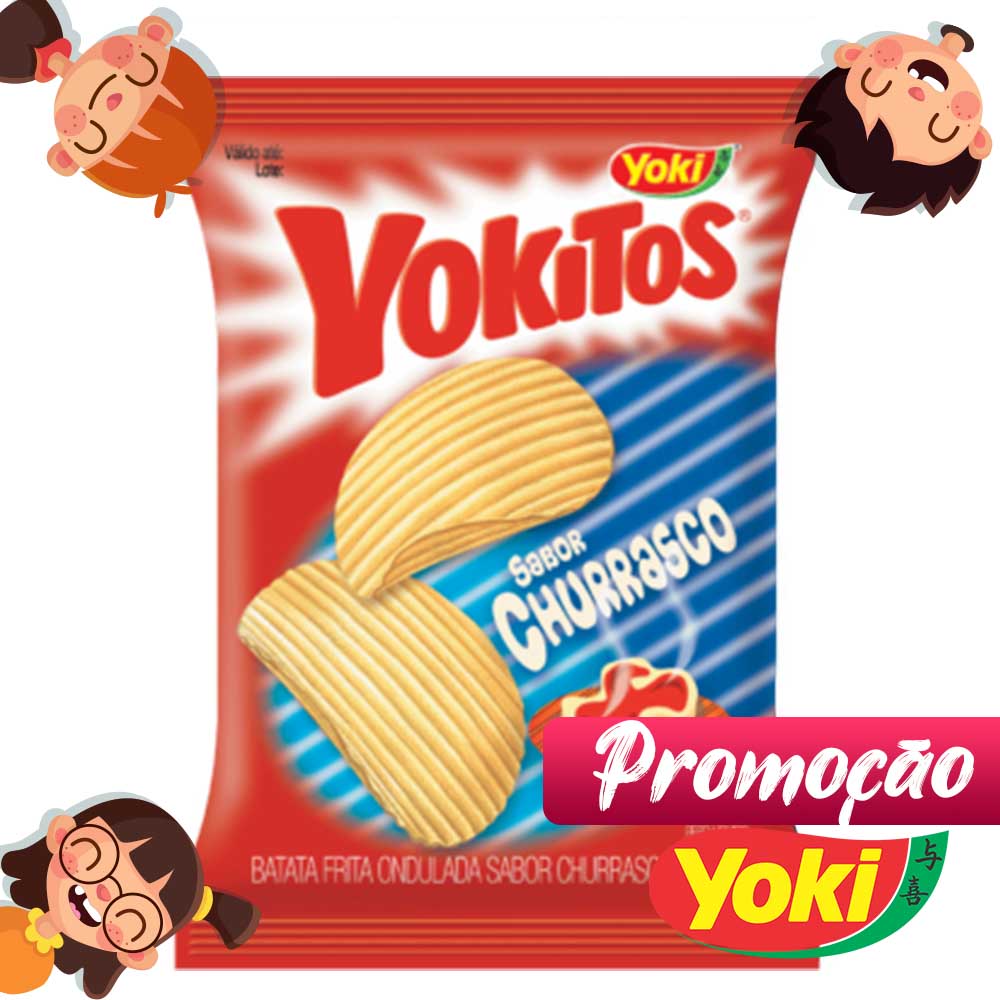 Batata Frita Ondulada Churrasco Yoki Yokitos Pacote 45g