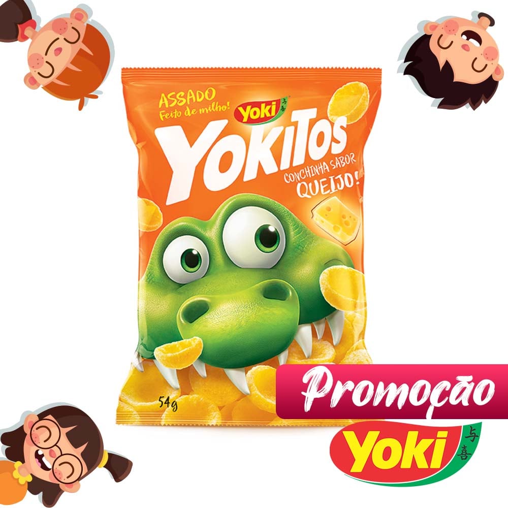 Salgadinho Yoki Yokitos Conchinha sabor Queijo 54g